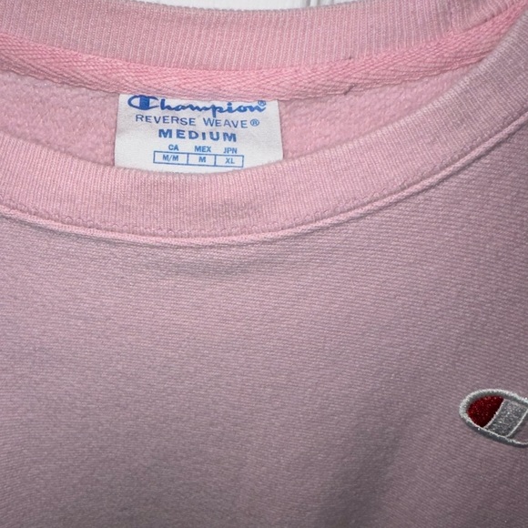 pink champion reverse weave crewneck - Picture 3 of 4